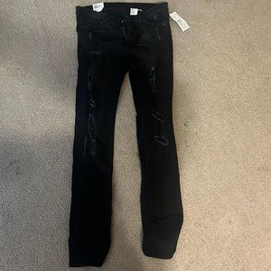 H&M Distressed Black Jeans
